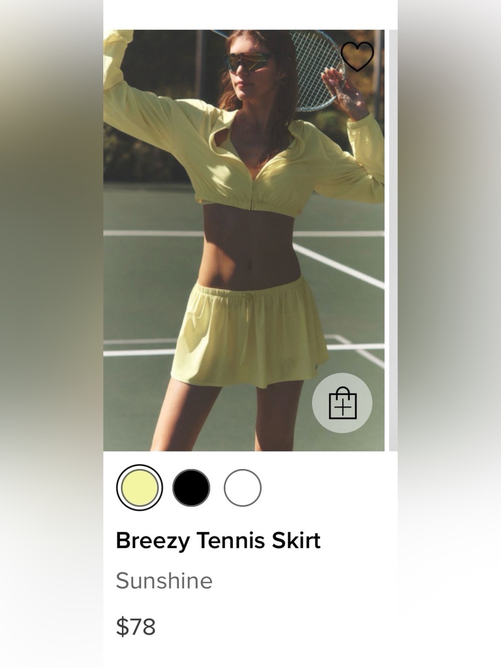 ALO Yoga Breezy Tennis Skirt in Sunshine Yellow